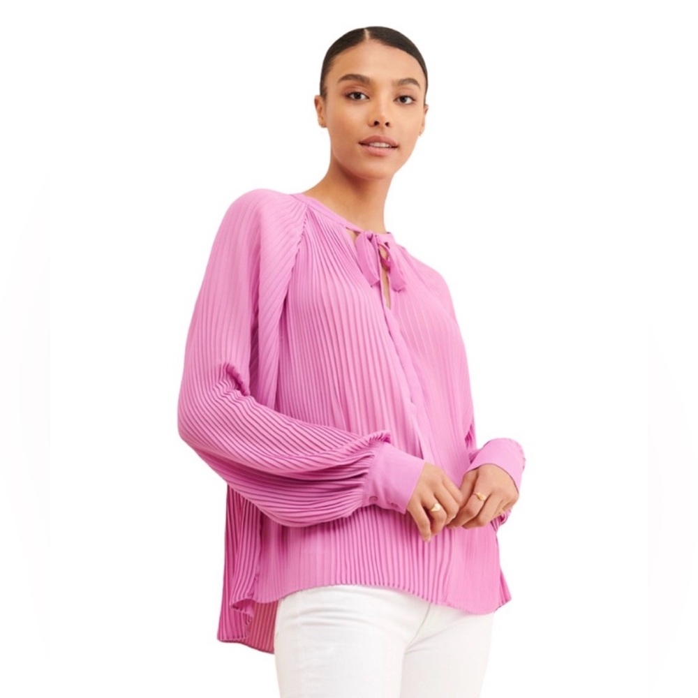 Endless Rose Set In Her Ways Pleated Chiffon Blouse Small NWOT Small